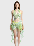 Emerald Enchanted — Green Flower Fairy Set