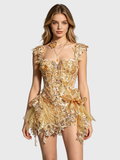 Gilded Butterfly — Gold Sequin Dress