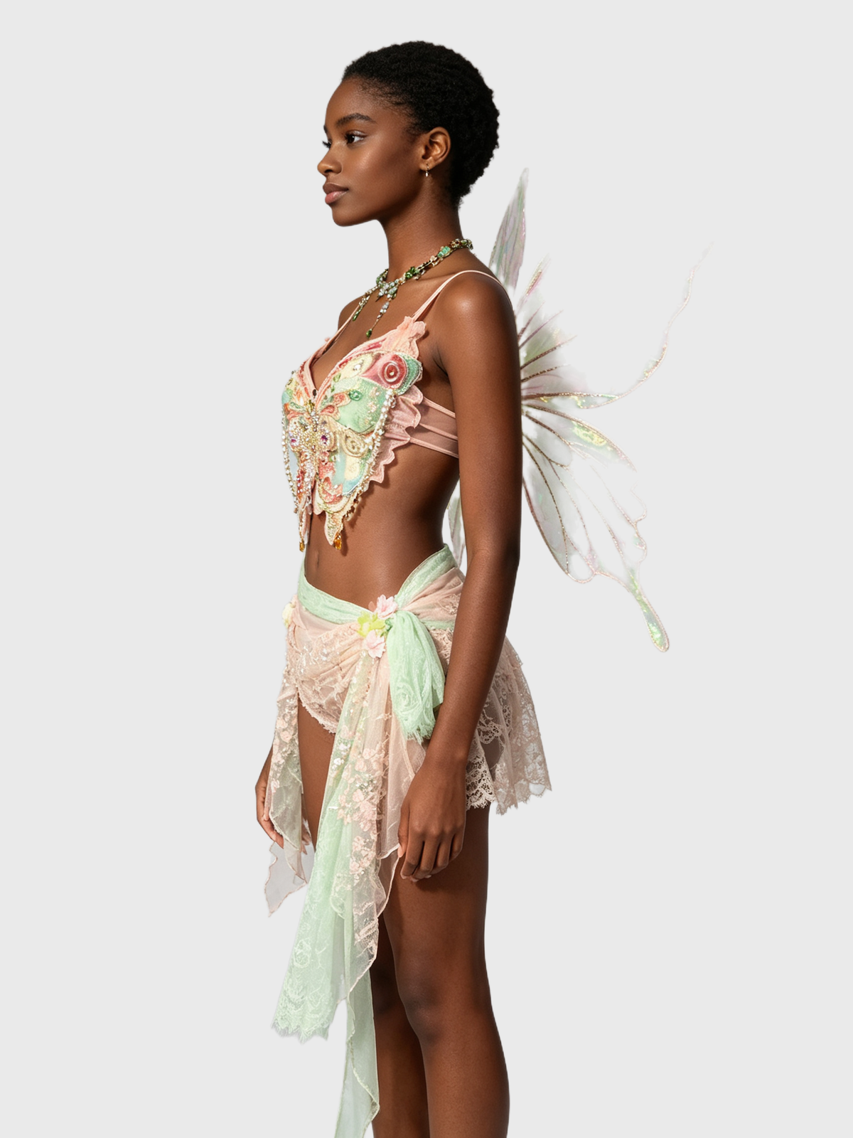 Spring Butterfly — Rainbow Fairy Bustier Set (No Wings)