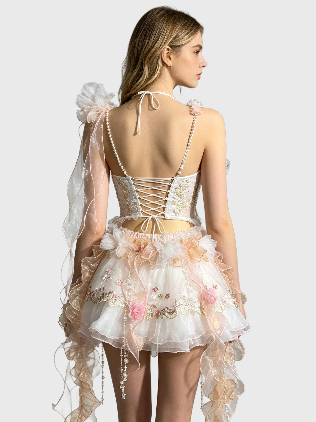 Candy Bride — Pink Ombre Flower Tutu Set