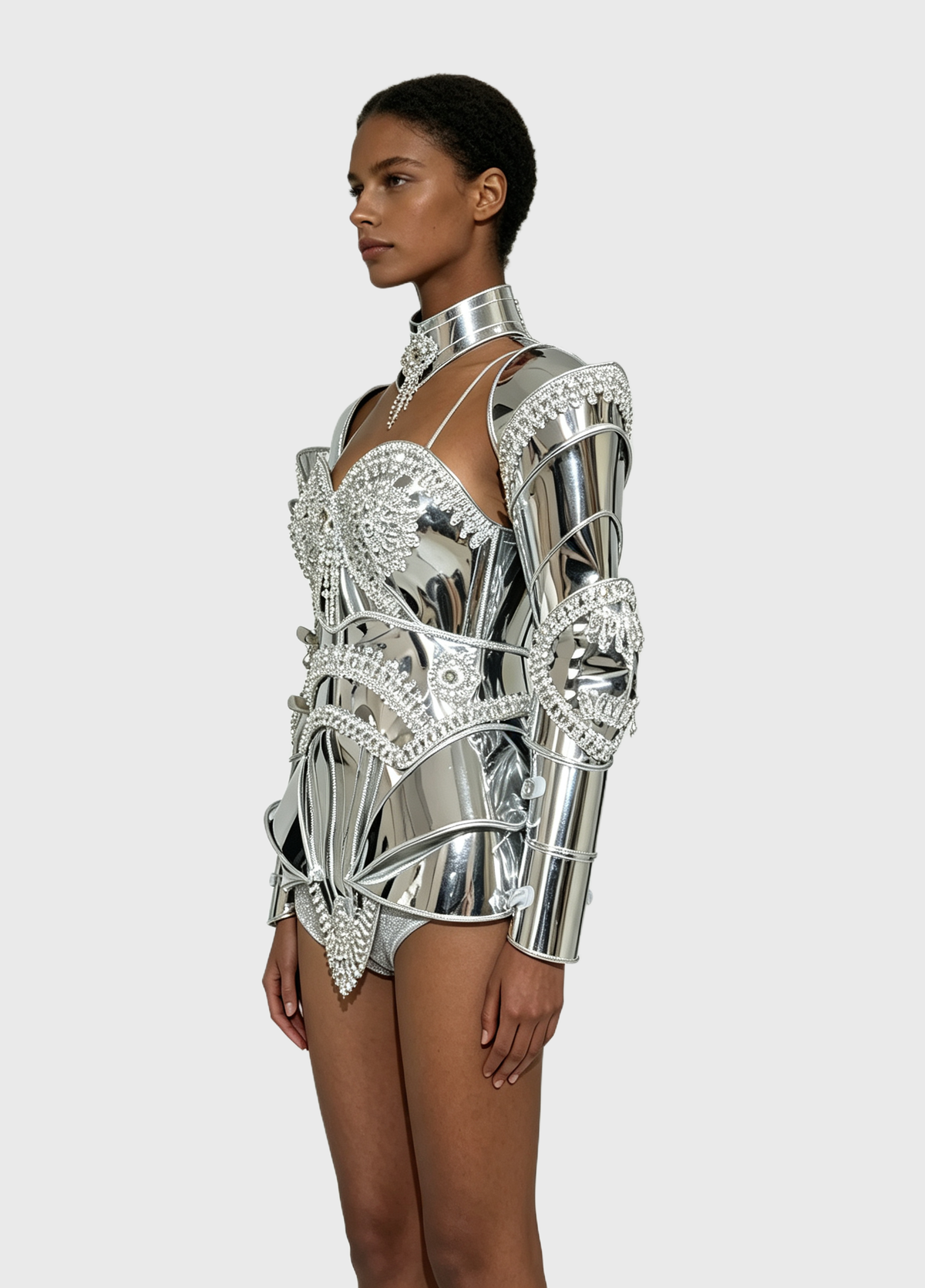 Chrome Valkyrie — Mirror Armour Rave Set