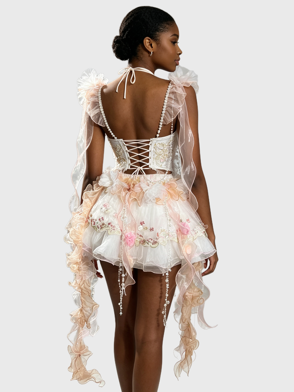 Candy Bride — Pink Ombre Flower Tutu Set