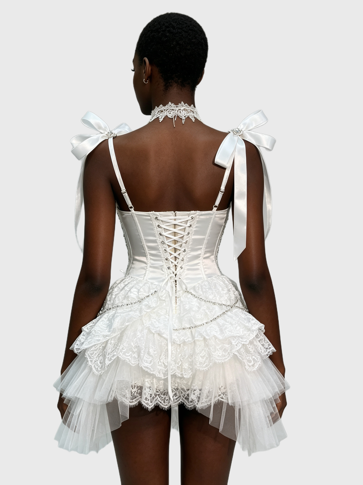 Ivory Dream — White Satin Corset Bridal Dress
