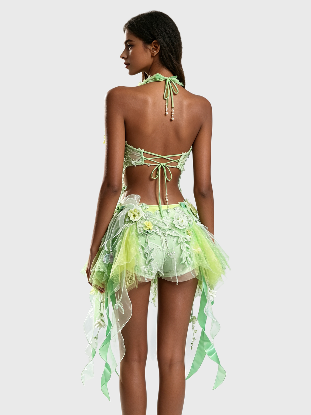 Emerald Enchanted — Green Flower Fairy Set